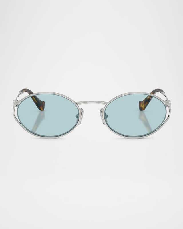 MU 52YS Metal Oval Sunglasses